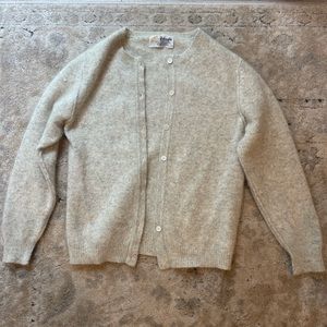 SOLD - DO NOT BUY Pringle Vintage Lambs wool and Rabbit Angora Gray Cardigan